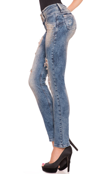 LT.ROSE 2014 Butt Lifting Ripped Jeans | Jeans Levanta Cola Colombianos