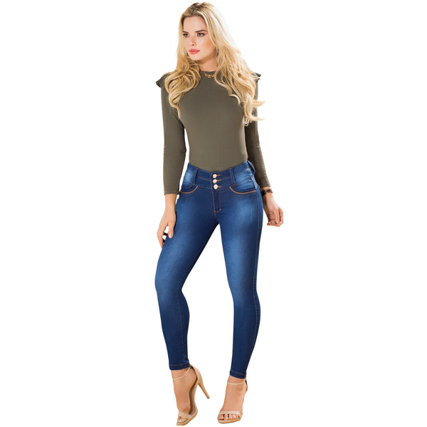 LT.ROSE IS3004 | Jeans Colombianos Levanta Pompas Talle Medio