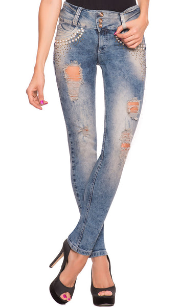LT.ROSE 2014 Butt Lifting Ripped Jeans | Jeans Levanta Cola Colombianos